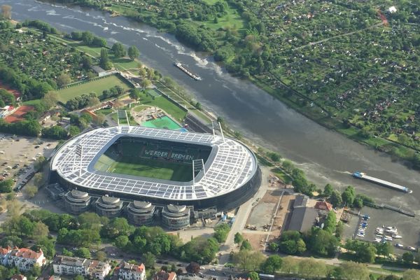 Aerial view of the Bremen stadium